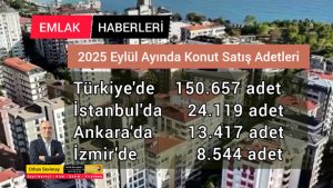 Türkiye'de 2025 Eylül Ayında Konut Satış Adetleri